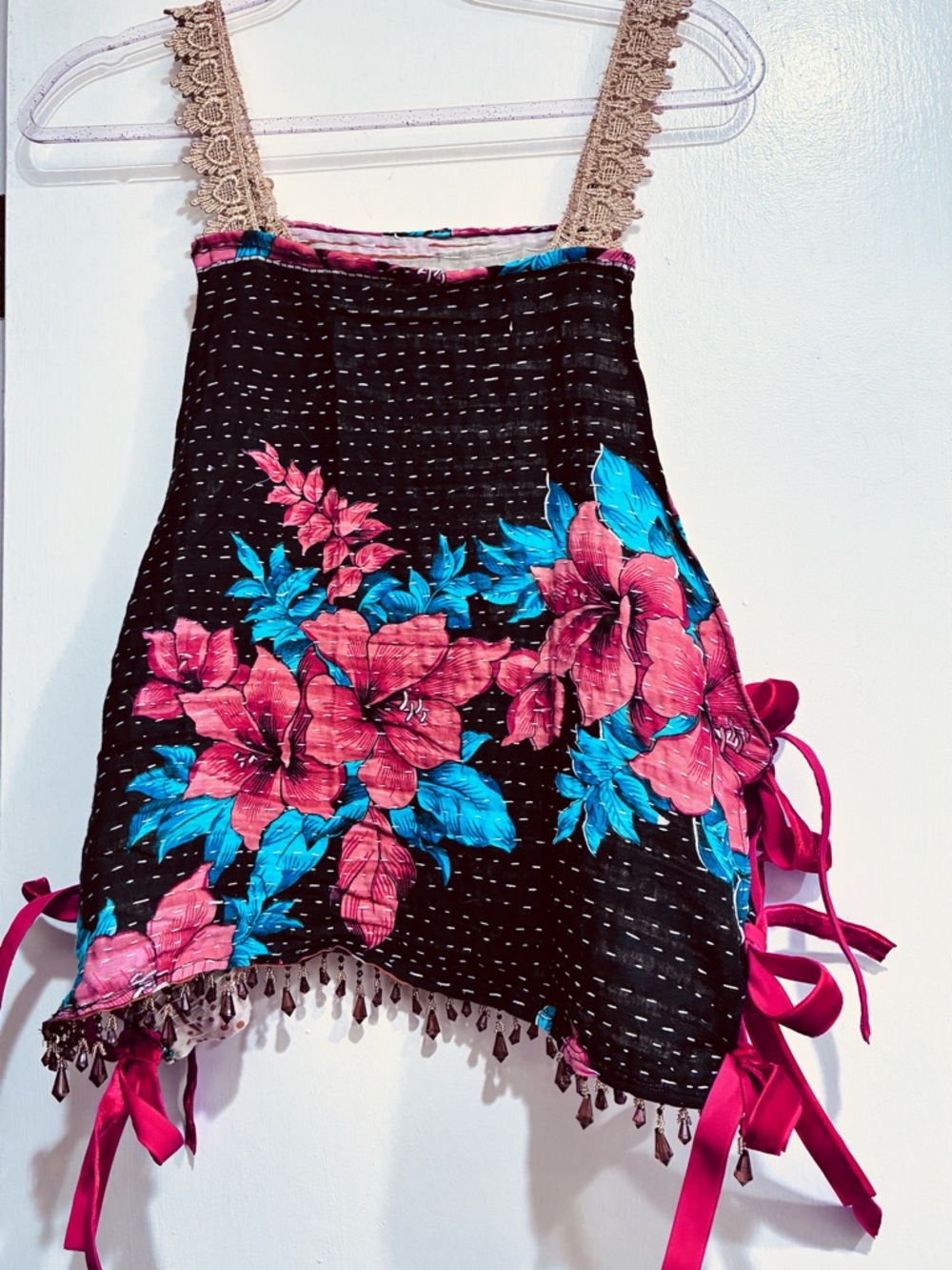 Handmade kantha tank
